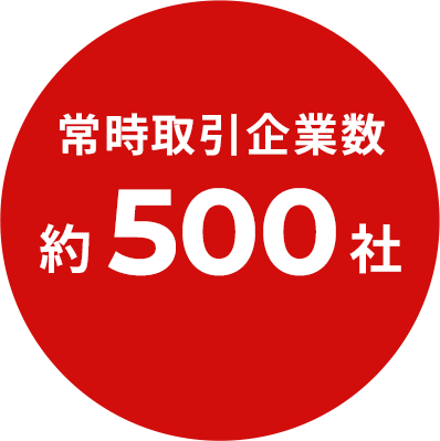 常時取引企業数約300社